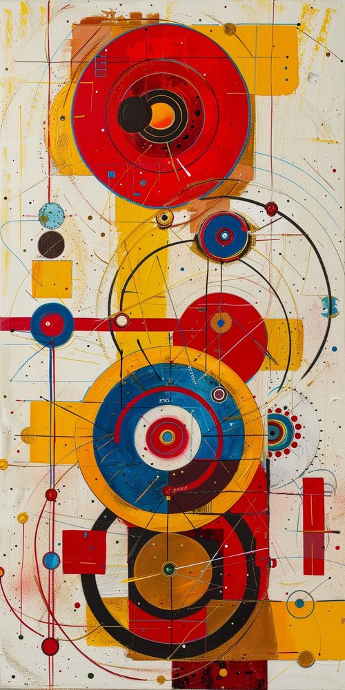 Abstract geometric artwork wallpaper