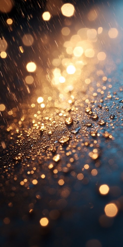 Rain and bokeh light effects wallpaper