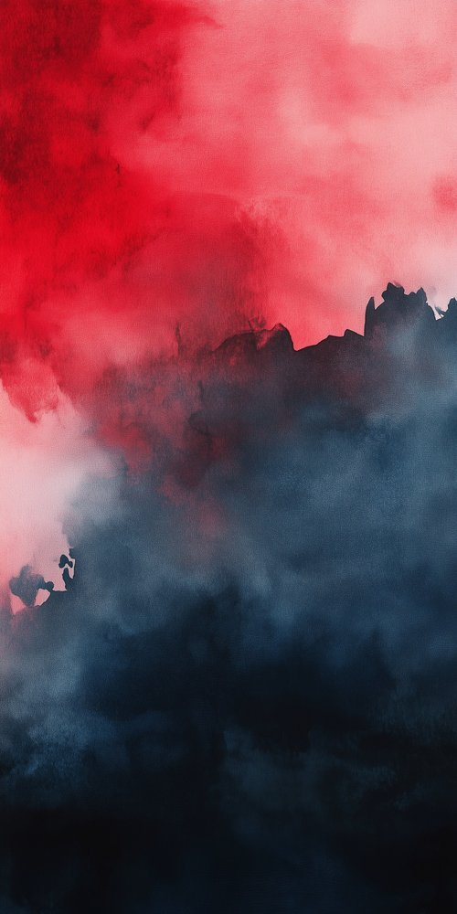 Abstract red and black painting wallpaper