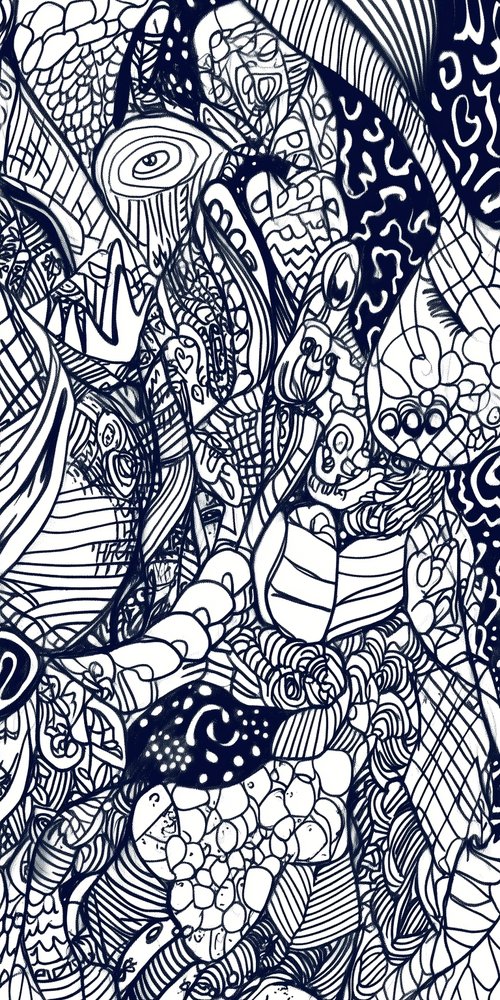 A seam pattern with many different shapes wallpaper
