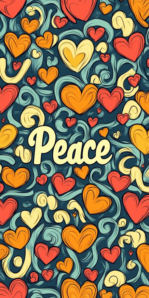 Seamless pattern with hearts vector wallpaper