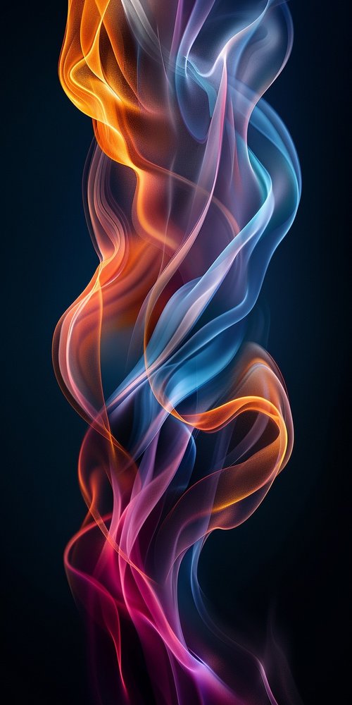 Colorful abstract light waves wallpaper
