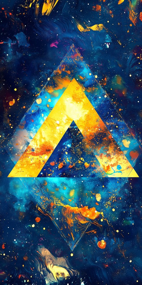 Abstract art with triangle shape wallpaper