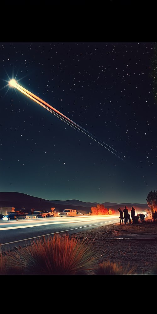 A shooting comet wallpaper