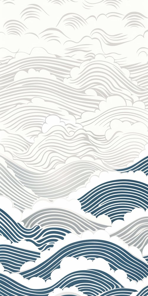 Abstract waves and clouds illustration wallpaper