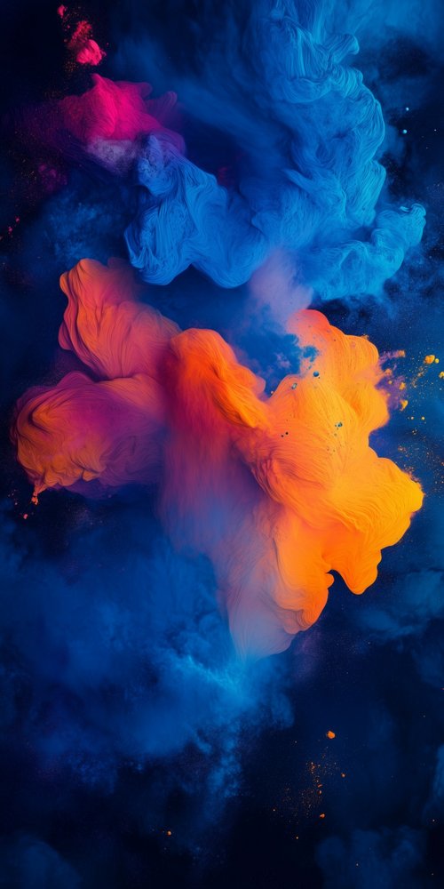 Colorful abstract smoke clouds wallpaper