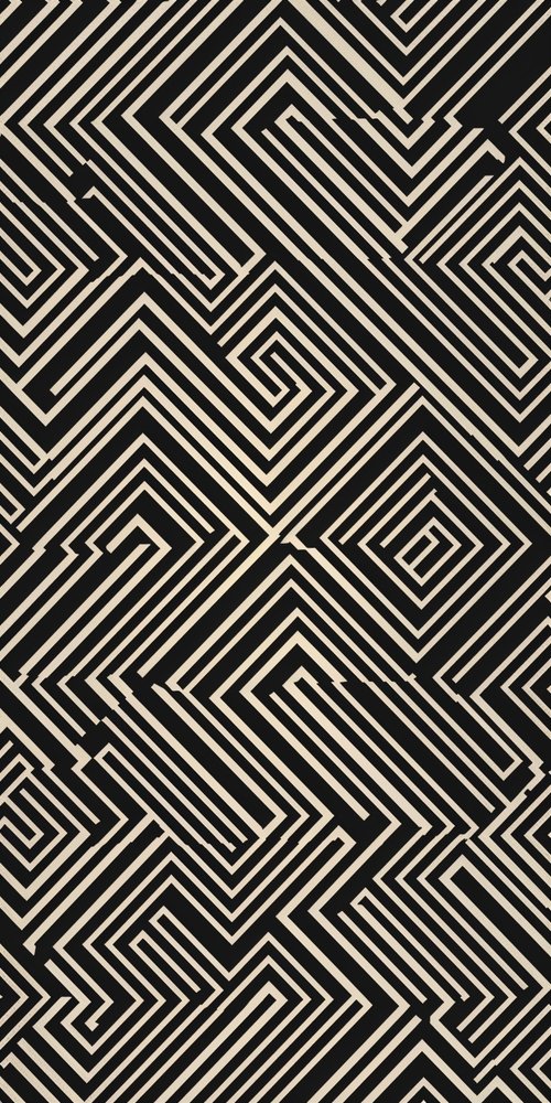 Abstract geometric maze pattern wallpaper