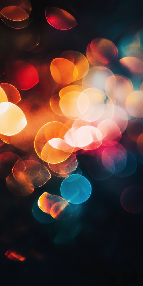 Colorful bokeh light circles wallpaper