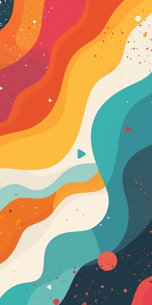 Colorful abstract waves wallpaper