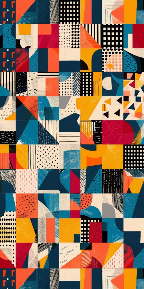 Colorful geometric abstract pattern wallpaper