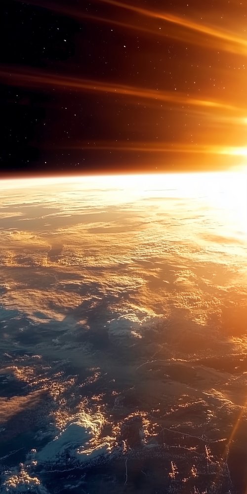 A view of the earth from space wallpaper