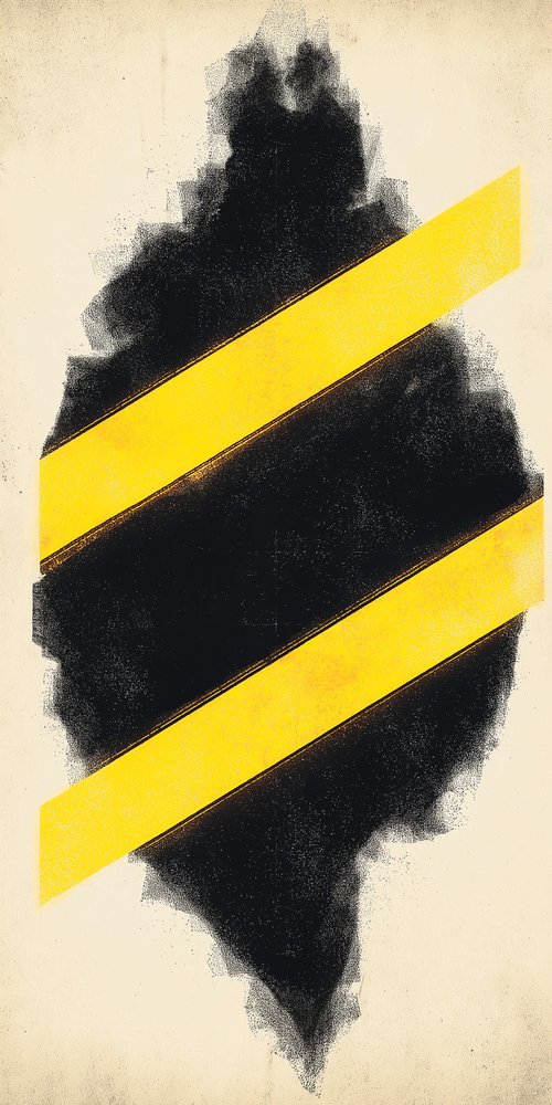 Abstract black and yellow painting wallpaper