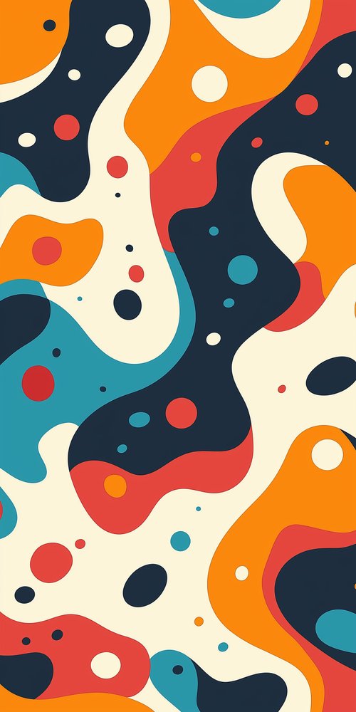 Whimsical and groovy wallpaper