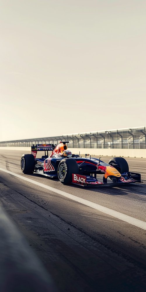 Formula race car on track wallpaper
